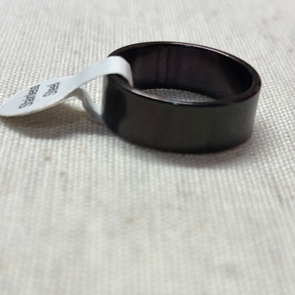 Black stainless steel ring size 11.5